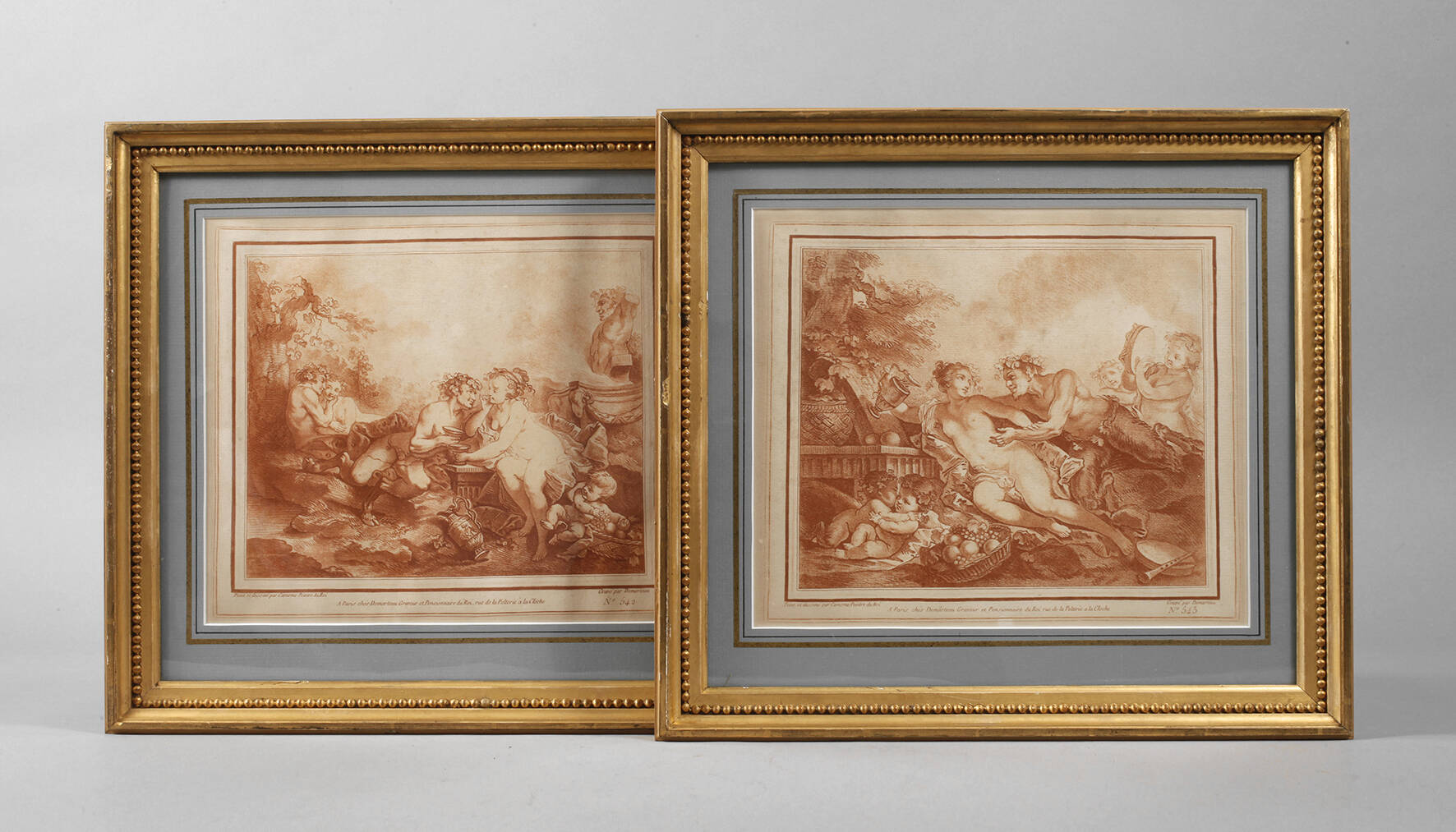 Gilles Demarteau, Paar bacchantische Szenen