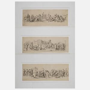 Franz Ertinger, Friese mit mythologischen Szenen