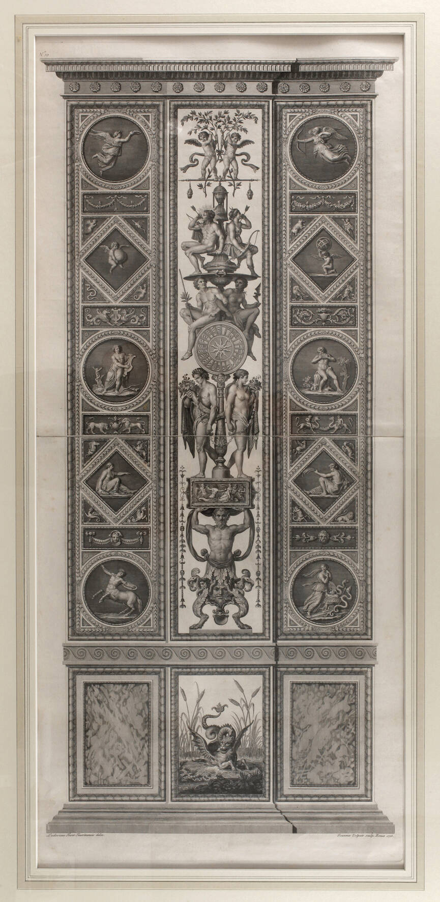 Giovanni Volpato, Pilasterdekoration im Vatikan