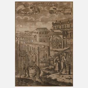 Kupferstich Weinanbau