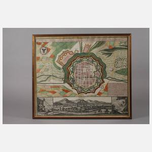 Matthias Seutter, Plan und Ansicht von Landau