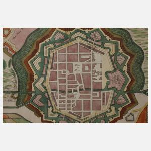 Matthias Seutter, Plan und Ansicht von Landau