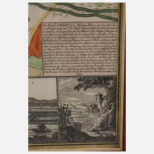 Matthias Seutter, Plan und Ansicht von Landau