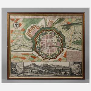 Matthias Seutter, Plan und Ansicht von Landau