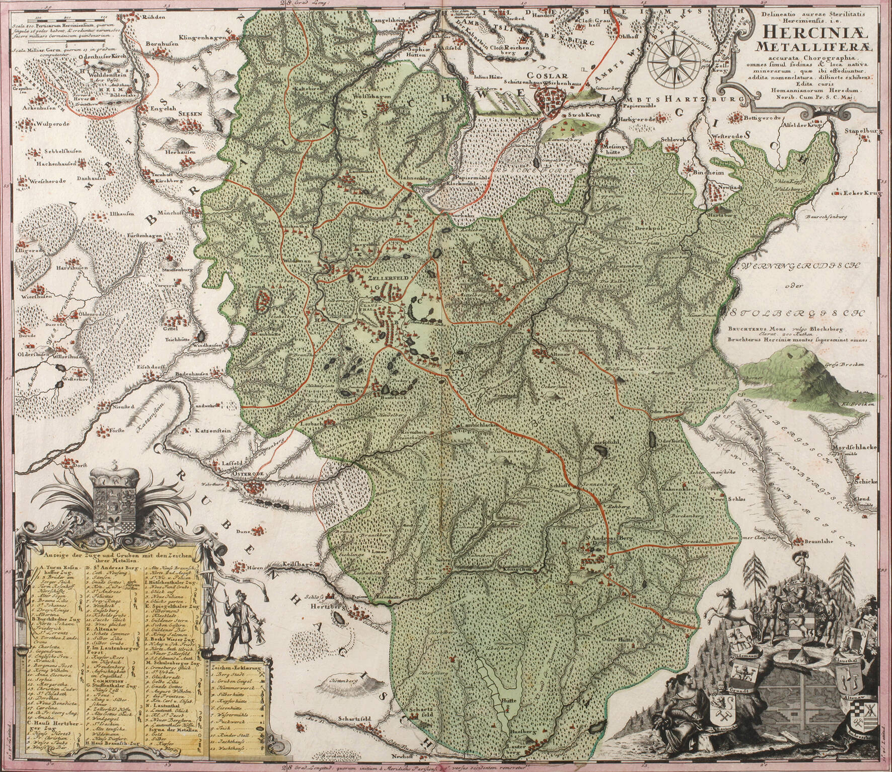 Homanns Erben, Kupferstichlandkarte Harz