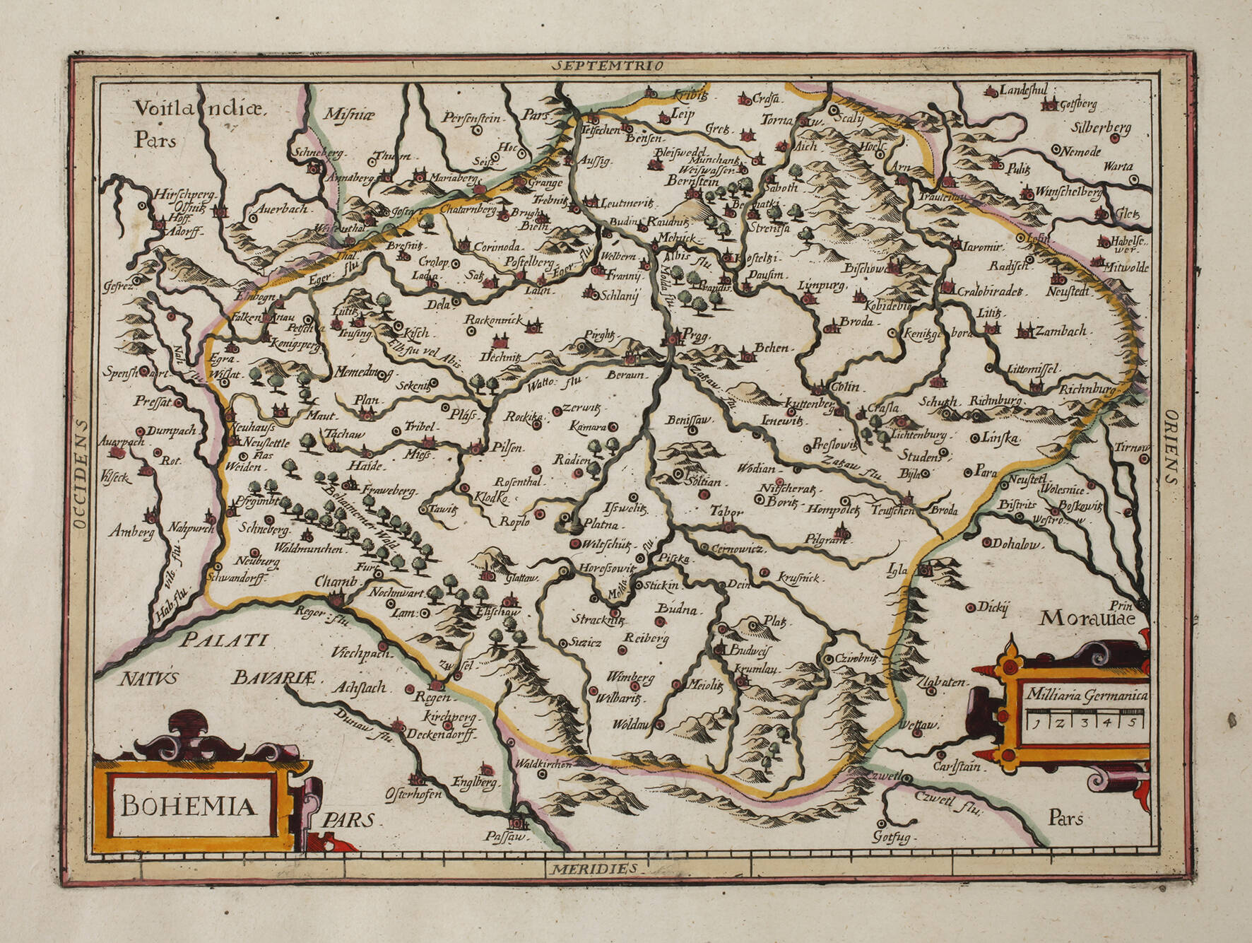 Matthäus Merian, Kupferstichkarte Böhmen