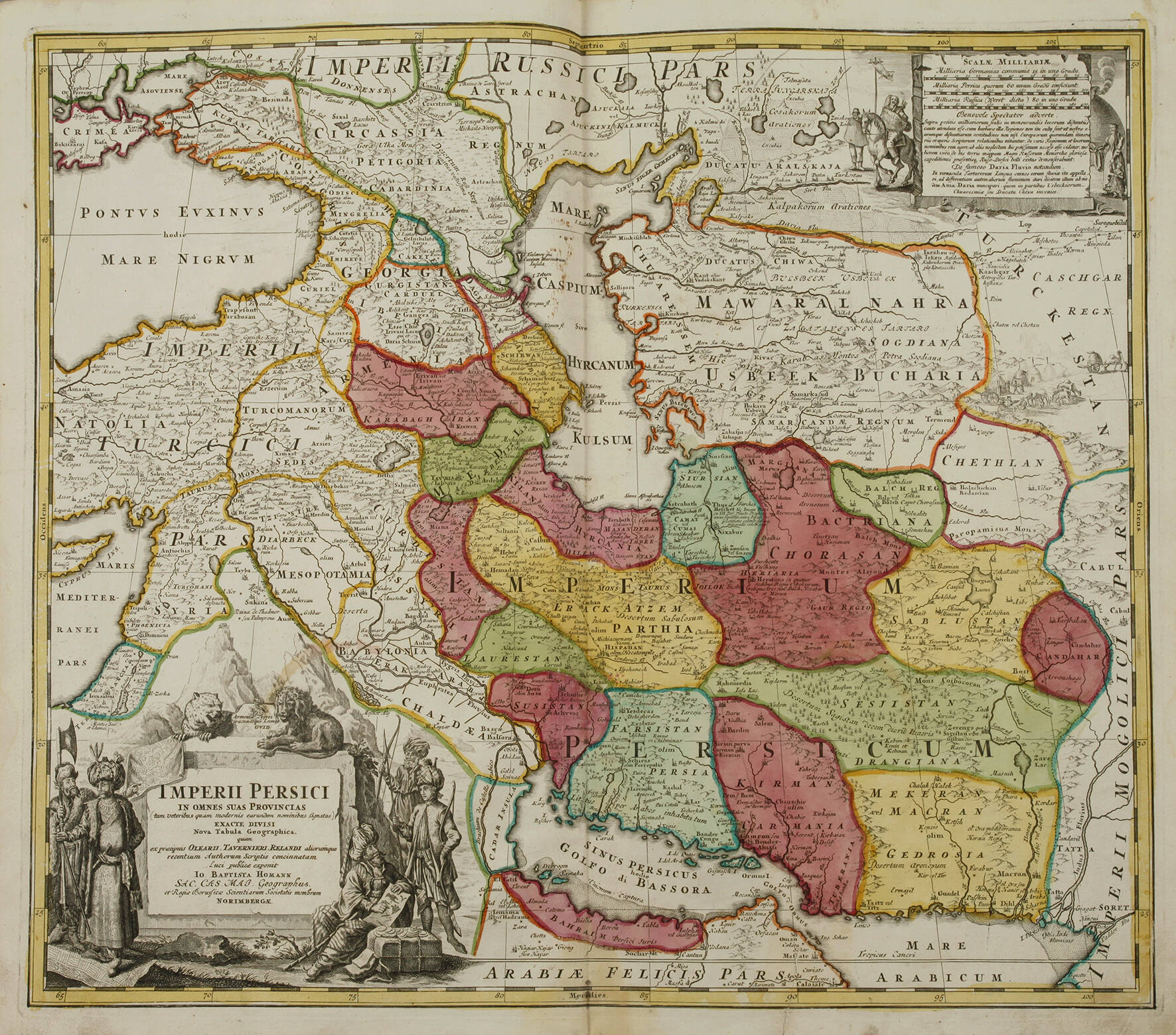 Johann Baptist Homann, Kupferstichkarte Persien