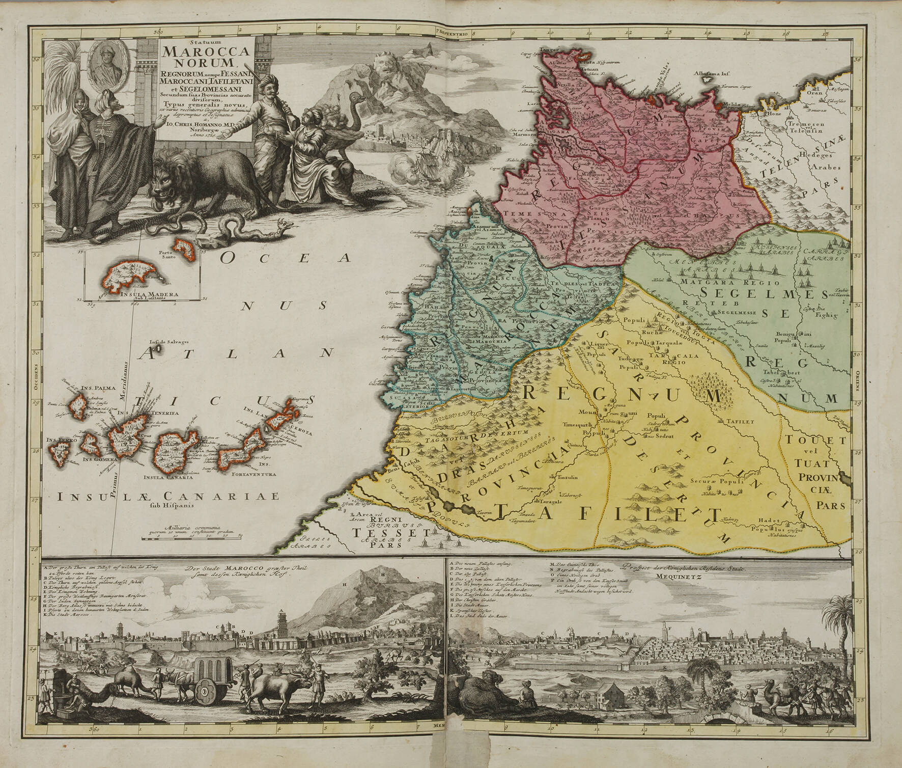 Johann Christoph Homann, Kupferstichkarte Marokko