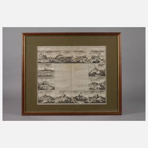 Verschiedene Forts an der westafrikanischen Küste