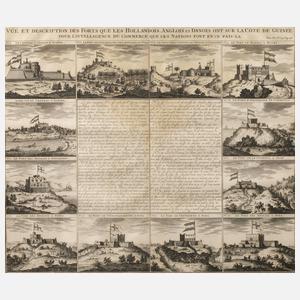 Verschiedene Forts an der westafrikanischen Küste