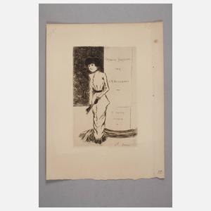 Jean-Louis Forain, Radierungen und Federzeichnung