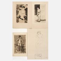 Jean-Louis Forain, Radierungen und Federzeichnung111