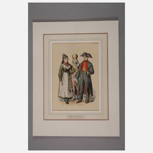 Konvolut drei Trachtendarstellungen