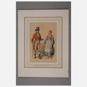 Konvolut drei Trachtendarstellungen