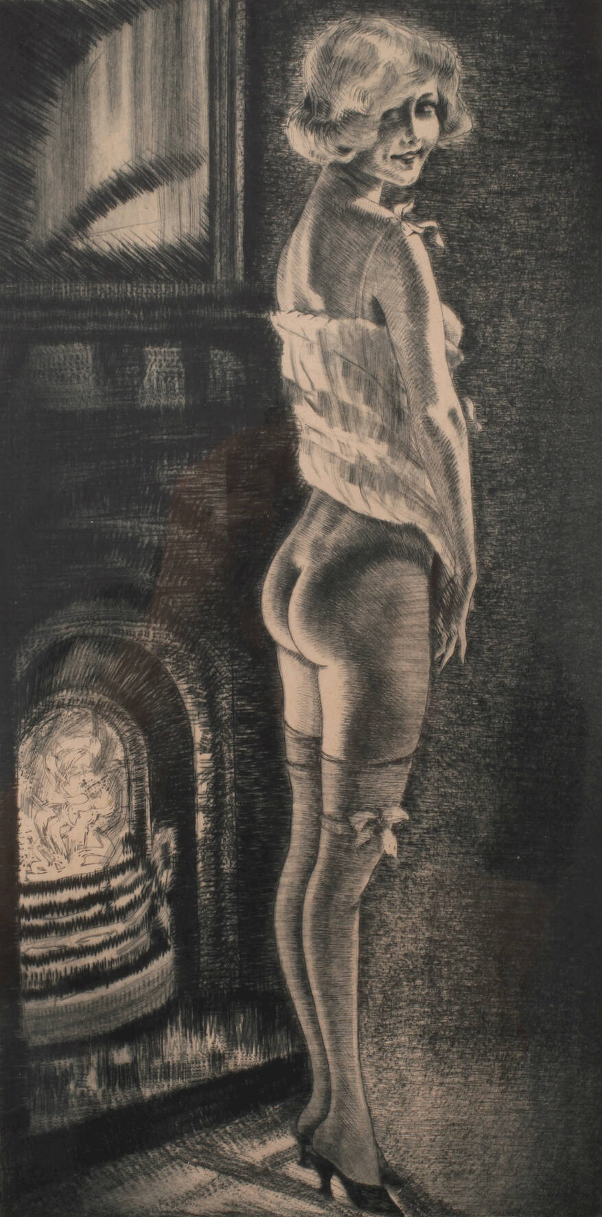 Max Brüning, Am Kaminfeuer