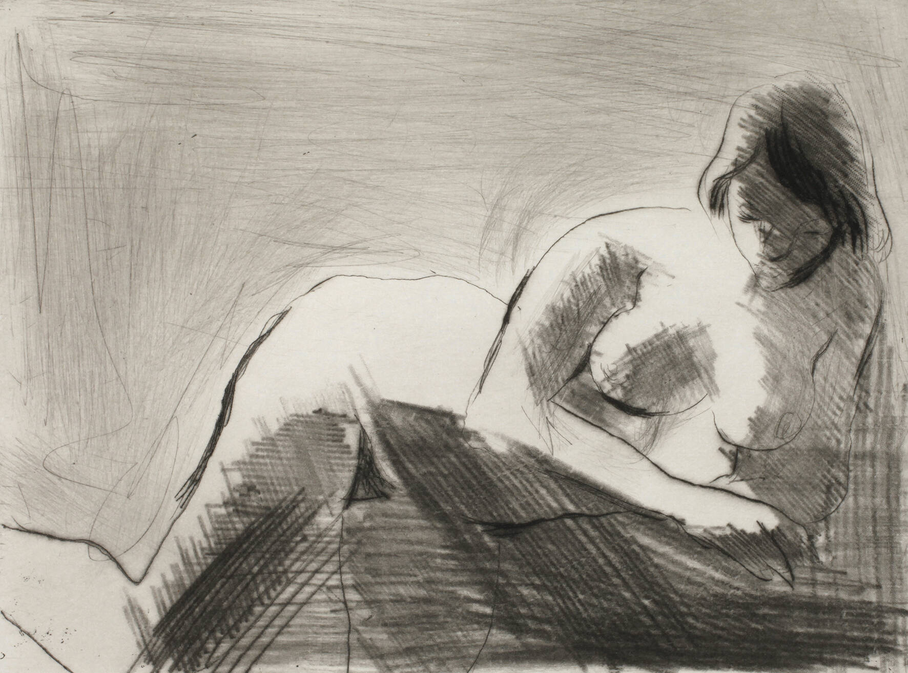 Prof. Georg Eisler, Liegender Damenakt