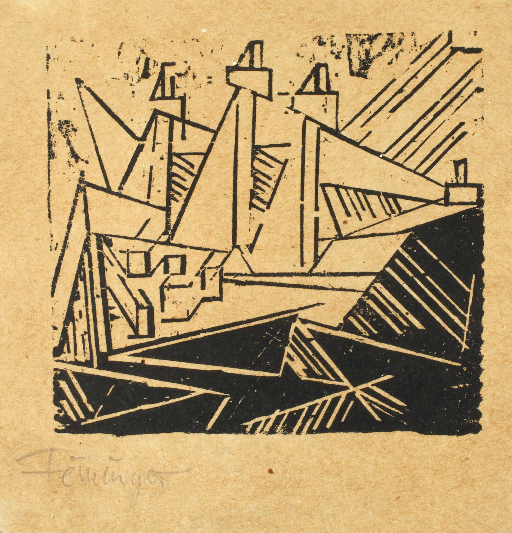 Prof. Lyonel Feininger, "Dreimastiges Schiff"