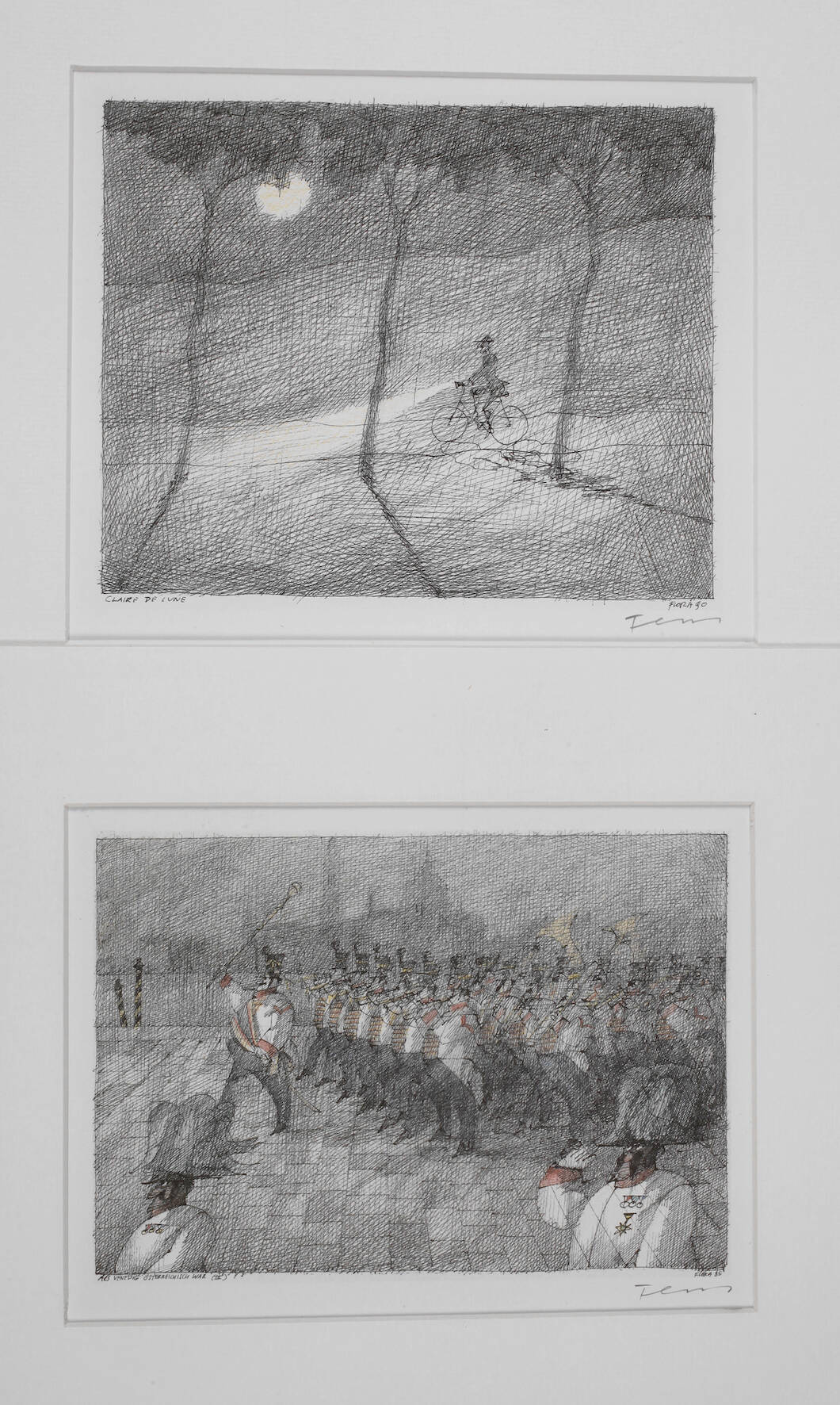 Prof. Paul Flora, Paar Graphiken