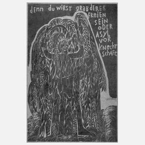 Prof. HAP Grieshaber, "Epitaph für Allende"