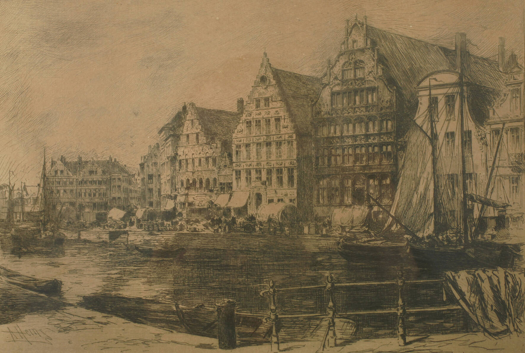 Armand Heins, Hafen an der Leie in Gent