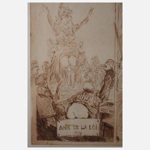 Prof. Alfred Hrdlicka, großformatige Radierung