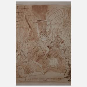 Prof. Alfred Hrdlicka, großformatige Radierung