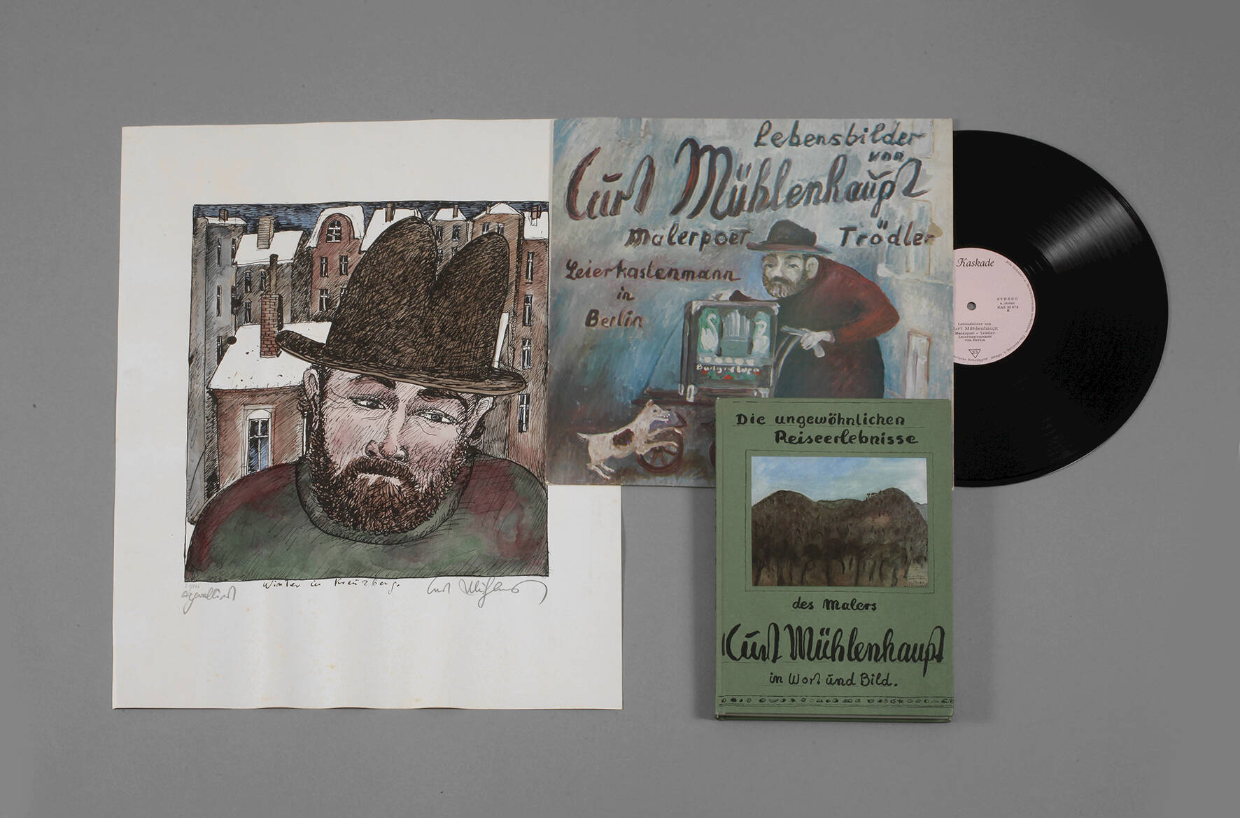 Kurt Mühlenhaupt, Graphik, Buch und Schallplatte