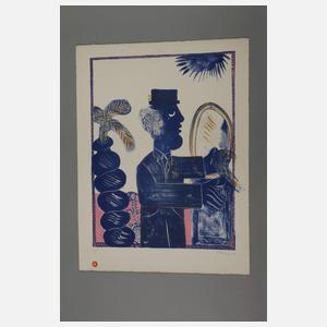 Alekos Fassianos, Vor dem Spiegel