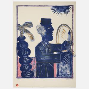 Alekos Fassianos, Vor dem Spiegel