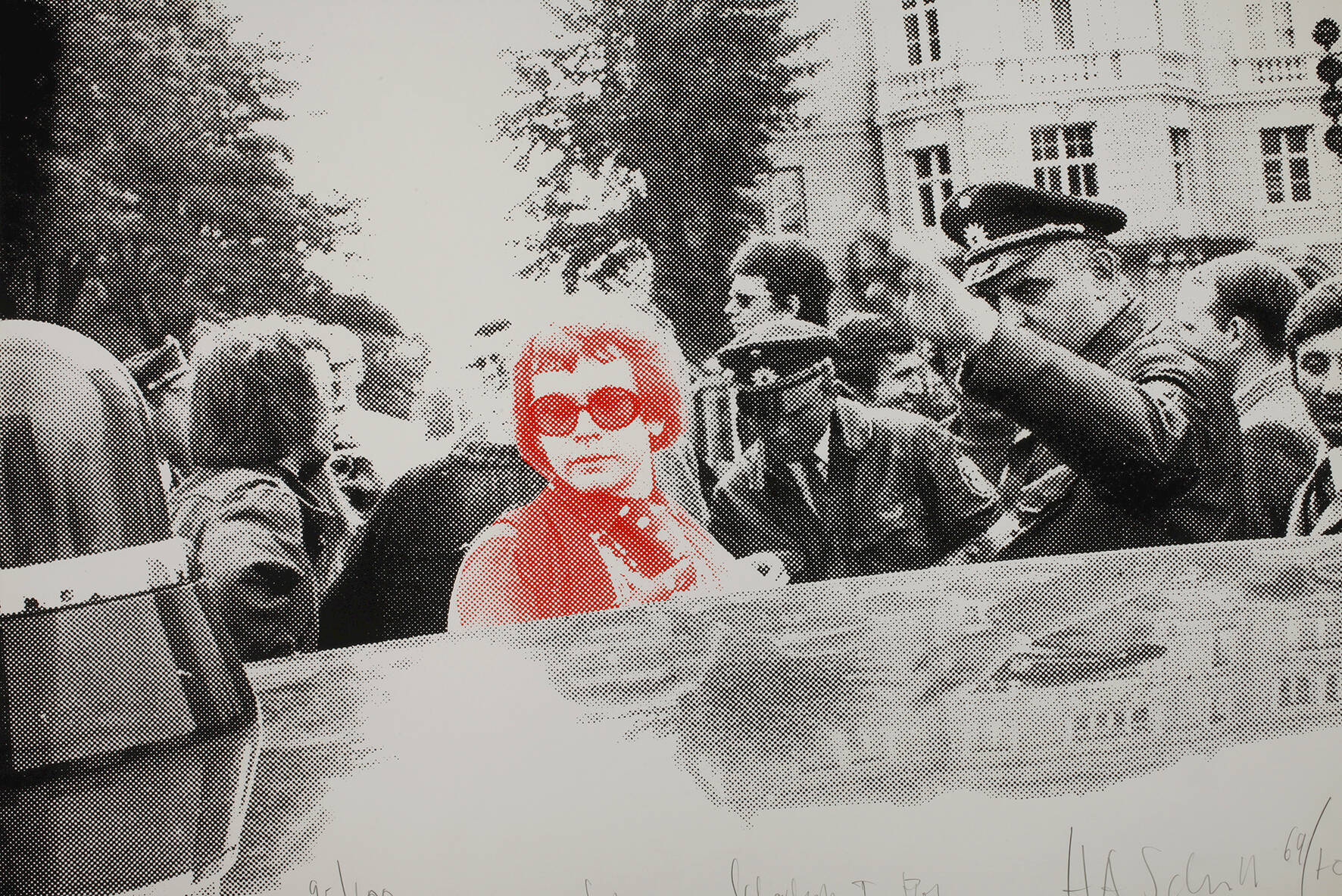 H. A. Schult, "Situation Schackstraße I. Rot"