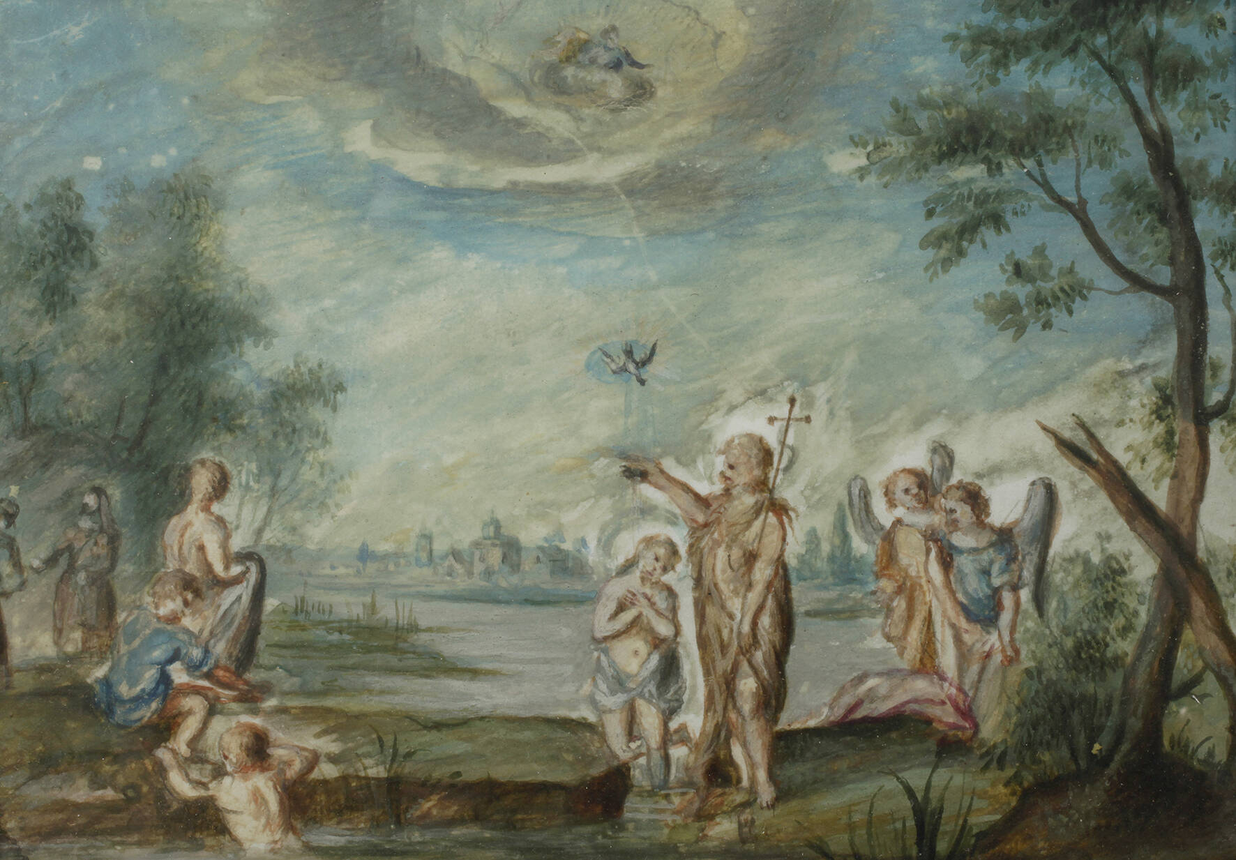 Martin Johann Kremser-Schmidt, attr., Taufe im Jordan