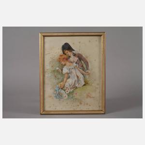 M. Duboy, Junge Liebespaare im Park