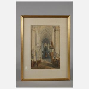 Ernst Hasse, attr., Kircheninterieur