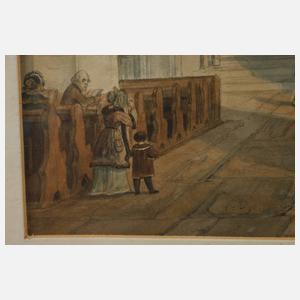 Ernst Hasse, attr., Kircheninterieur