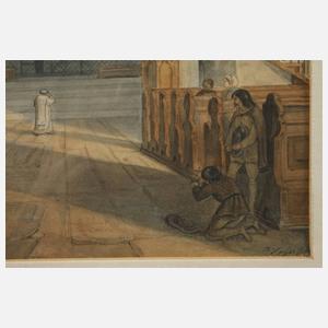 Ernst Hasse, attr., Kircheninterieur