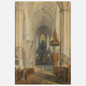 Ernst Hasse, attr., Kircheninterieur