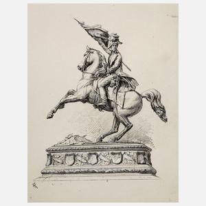 Fritz Krostewitz, Reiterbildnis Erzherzog Carl