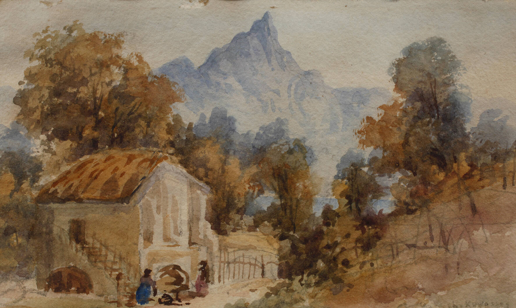 Charles Euphrasie Kuwasseg, Haus im Gebirge