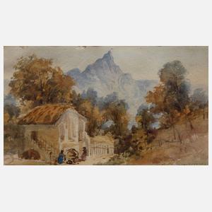 Charles Euphrasie Kuwasseg, Haus im Gebirge