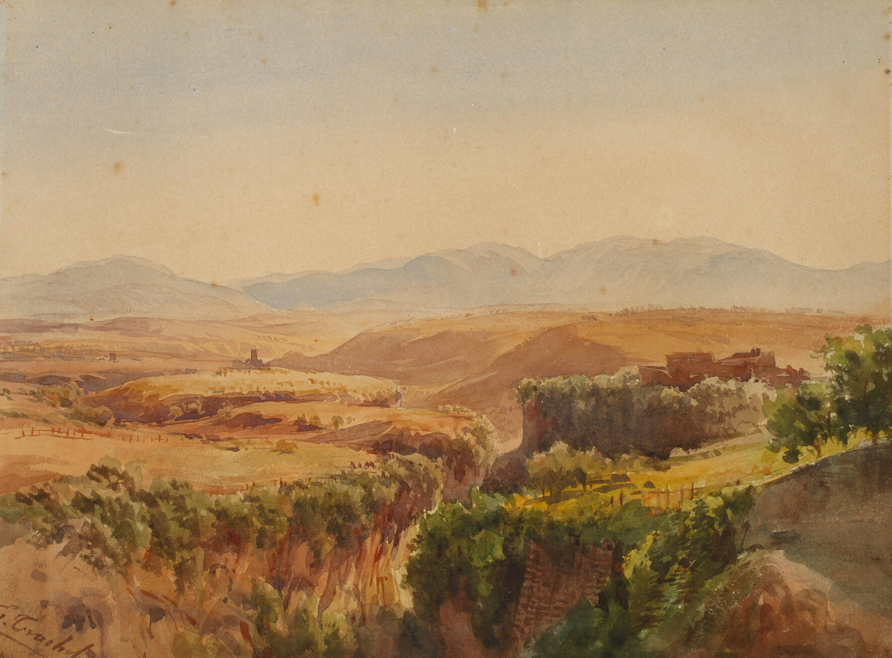 Ercole Trachel, Italienische Landschaft