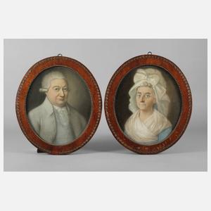 Paar klassizistische Portraits