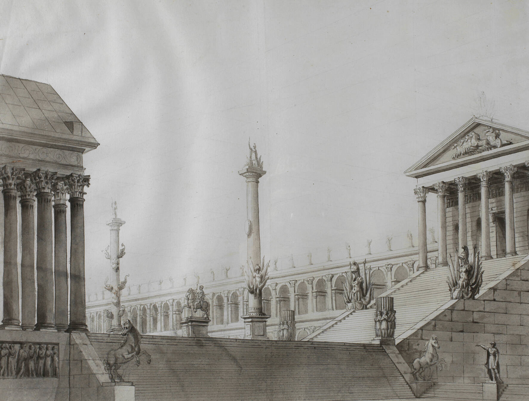 Blick auf einen römischen Palast