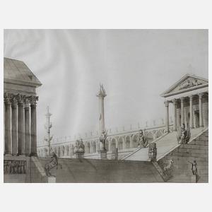 Blick auf einen römischen Palast