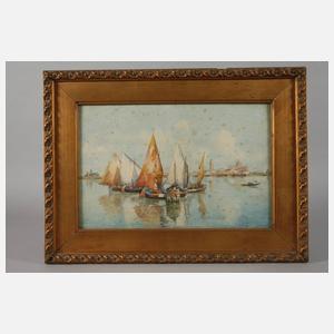 Beppe Ciardi, attr., Boote bei Venedig
