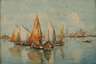 Beppe Ciardi, attr., Boote bei Venedig