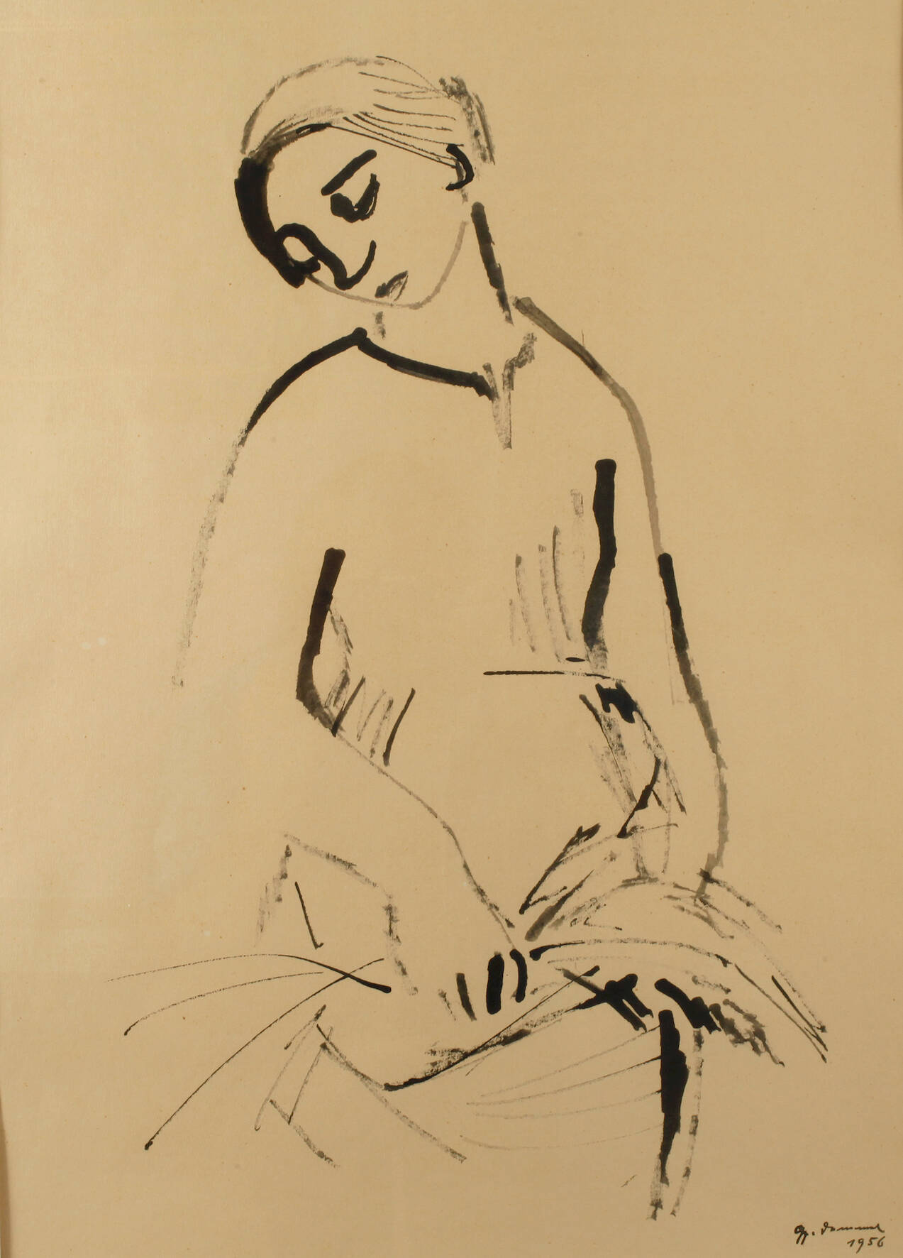 Georg Demmel, Sitzende junge Frau