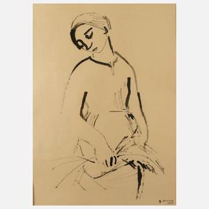 Georg Demmel, Sitzende junge Frau