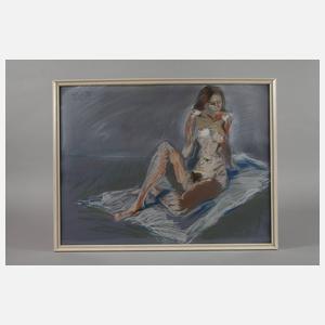 Georg Eisler, Sitzender Damenakt