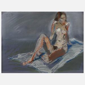 Georg Eisler, Sitzender Damenakt