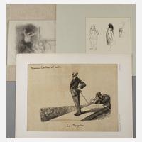 Jean-Louis Forain, Zeichnung und 2 Lithographien111